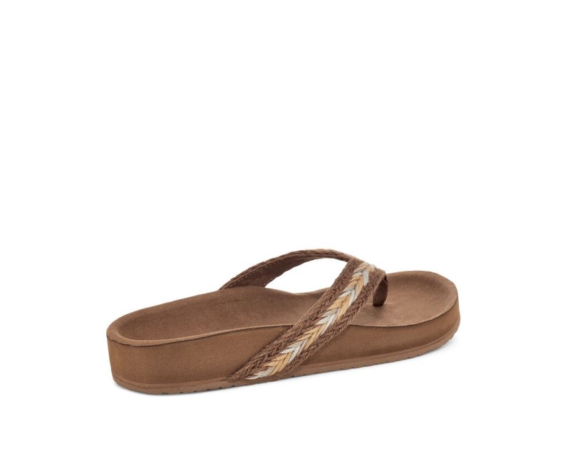 Sanuk She Loungy Hemp Women's Sandals Beige | Canada 140EBC